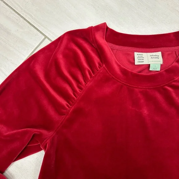 Red Velvet Anthropologie Sweater - Picture 3 of 6